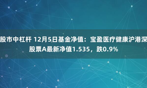 股市中杠杆 12月5日基金净值：宝盈医疗健康沪港深股票A最新净值1.535，跌0.9%