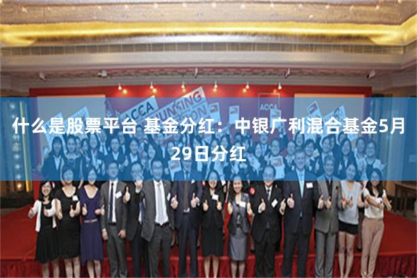什么是股票平台 基金分红：中银广利混合基金5月29日分红