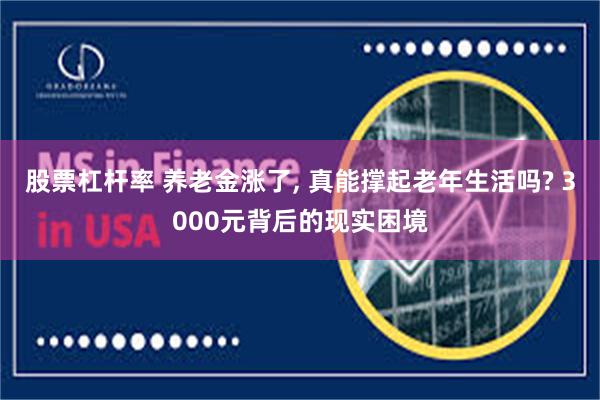 股票杠杆率 养老金涨了, 真能撑起老年生活吗? 3000元背后的现实困境